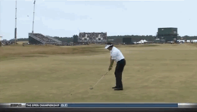 Phil's approach to 17 set up an eagle putt.