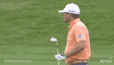 GMac with a smooth club toss.
