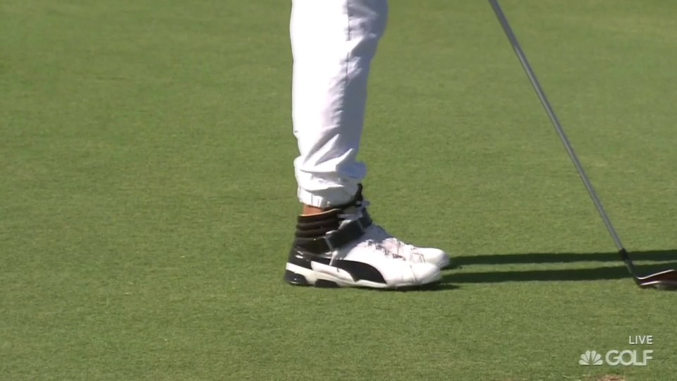 Rickie Fowler's joggers and high tops.