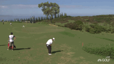 Patrick Reed with some great creativity, keeping it low.