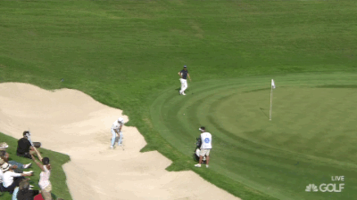 Alexander Levy goes from the bunker to the water.